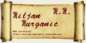 Miljan Murganić vizit kartica